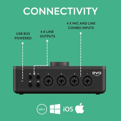 Audient EVO 8 4 in/4 out USB Audio Interface image 7