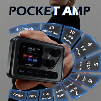 M-VAVE Pocket AMP Effect Pedal Guitar Bass 6 Modules 80+ Built-in Presets(Price includes the import duty for US buyer) image 2