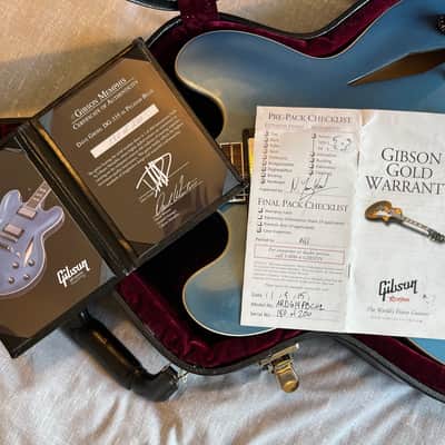 Gibson Dg 335 custom 2014 - Pelham blue image 5