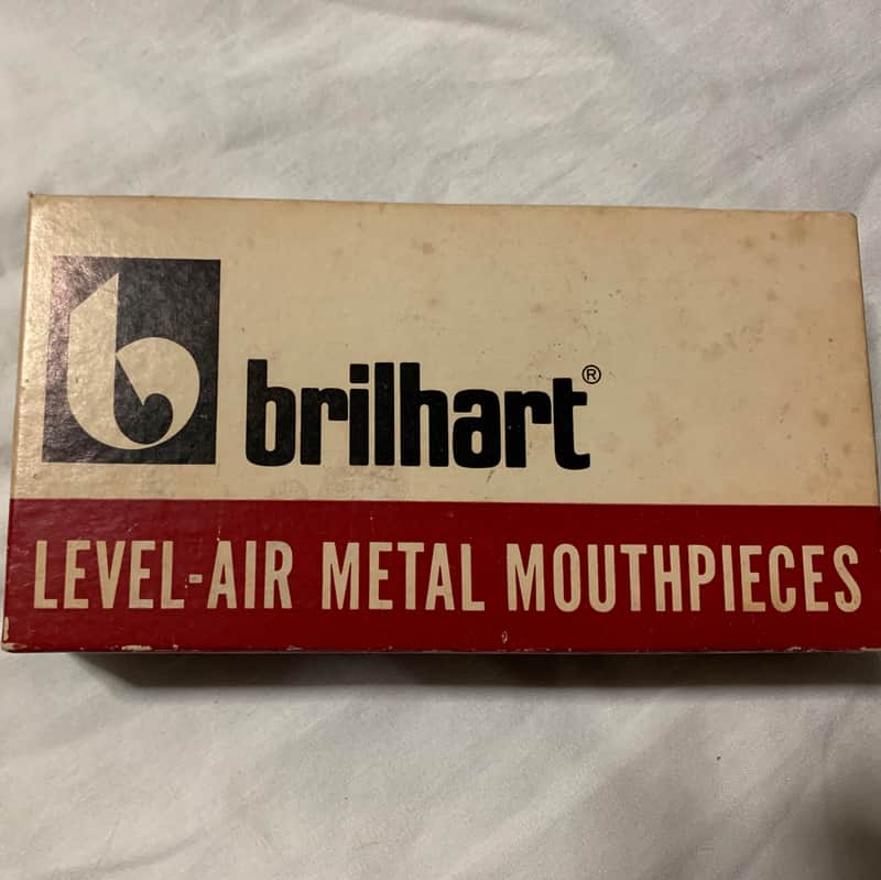 Brilhart level air baritone saxophone mouthpiece Baritone Saxophone 1980’s Silver and black resin image 1
