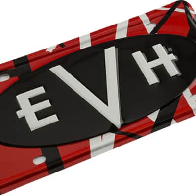 Genuine EVH Eddie Van Halen Logo License Plate 11.5" x 5.5", Red/Black/White image 1