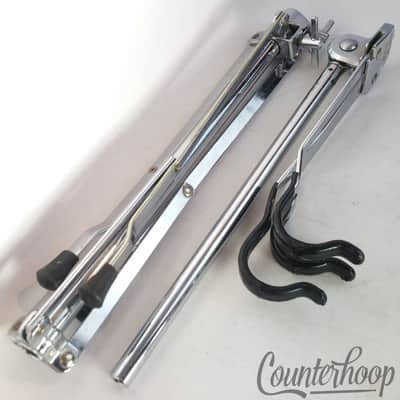 *Ludwig Snare Drum Stand Atlas 1355 Single-Braced Chrome Vintage 60s Chicago USA image 2