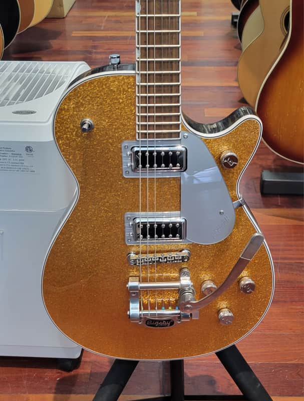 Gretsch Electromatic Sparkle Jet FT Single Cut with Bigsby - Gold Sparkle image 1