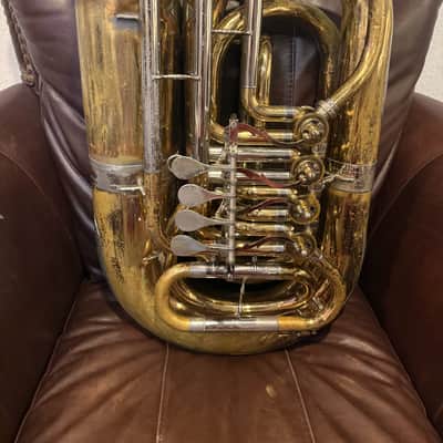 Yamaha YBB-641 Professional Bb Rotary Valve Tuba 2010s - Lacquered Brass image 2