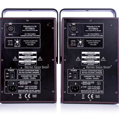 PSI Audio A14-m Broadcast Active Monitors Speakers Pair Used A14m image 3
