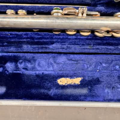 Linton Elkhart Indiana Concert Orchestral Band Flute Silver 3027 1960s - Silver image 6