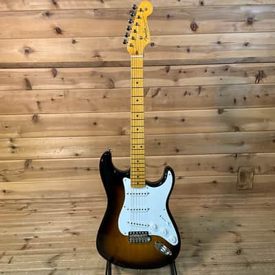 Fender 70th Anniversary American Vintage II 1954 Stratocaster Electric Guitar - 2-Color Sunburst image 2