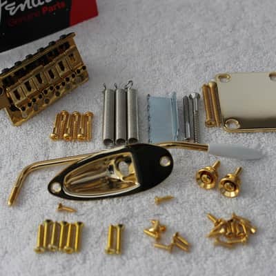 FENDER Stratocaster GOLD 2 1/16" Body Hardware Set for Strat Guitar - NEW image 2
