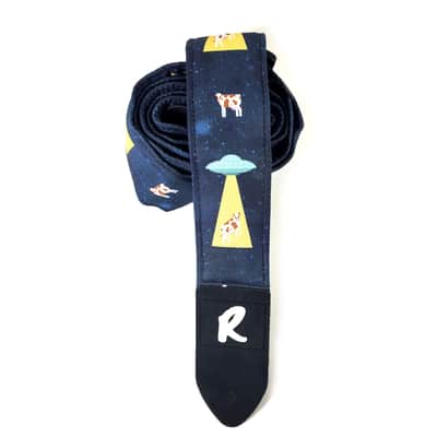 UFO Alien Guitar Strap - Alien Abduction Guitar Straps - Flying Saucer Guitar Strap - Area 51 Guitar Strap - Double Padded Comfortable image 4