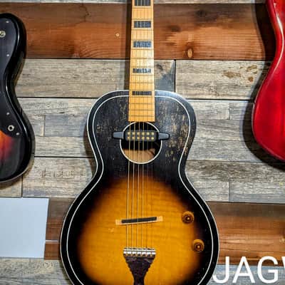 Kay Acoustic Parlor Rubber Bridge 1960s - Tobacco Burst image 2