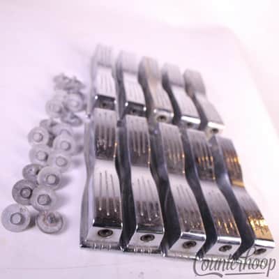 *Ludwig 10x Large Bow-Tie Bass Drum Lugs Chrome Club Date Marching 3 7/8"USA WFL image 1