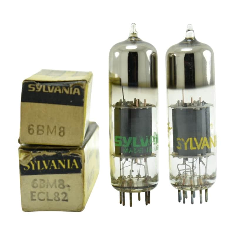 Sylvania 6BM8 ECL82 pair NOS image 1