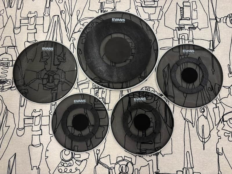 Evans DB One Set 18" kick, 14" snare, 14" tom, 13" tom, 12" tom image 1