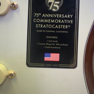 75th Anniversary Commemorative Stratocaster 2-Color Bourbon Burst image 3