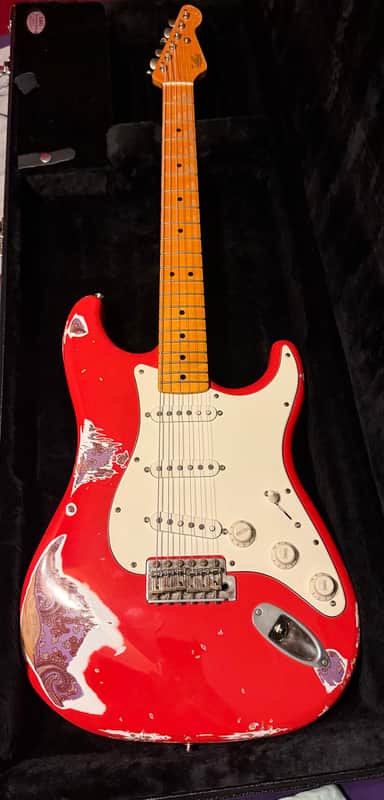 LsL Instruments Saticoy S Style 2025 - Dakota Red Over Purple Pasiley image 1