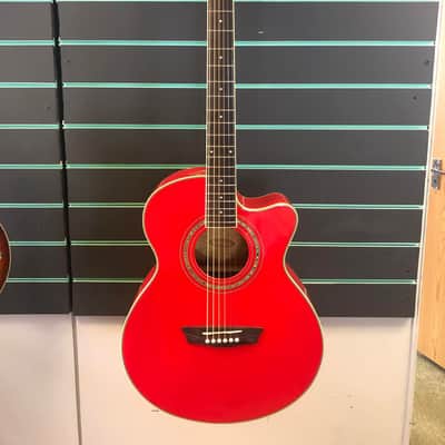 Washburn EA12/R Red 2015 Mini Jumbo Electro Acoustic Guitar | Reverb