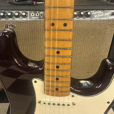 Fender MIM Standard HSS Stratocaster with Maple Fretboard 1999 - 2005 - Midnight Wine image 5