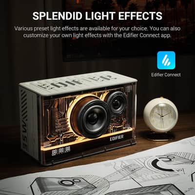 Edifier QD35 Tabletop Bluetooth Speakers, Splendid Light Effects, White image 6