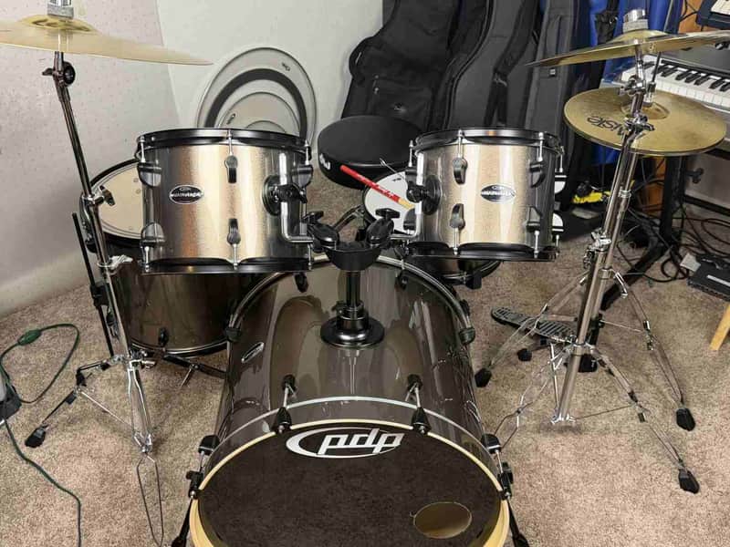PDP Mainstage 5-Piece Drum Set (DW) – Upgraded Evans Heads, Paiste Cymbals, Hardware & Extras image 1