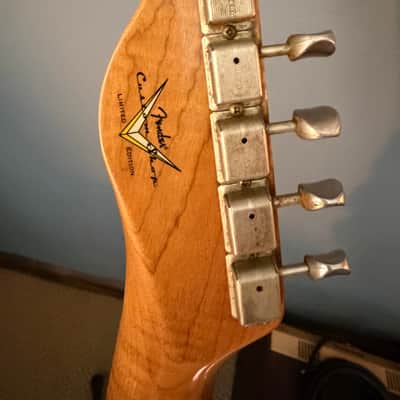Fender Custom Shop P90 Mahogany Telecaster Journeyman Relic 2020 Aged Firemist Gold image 13