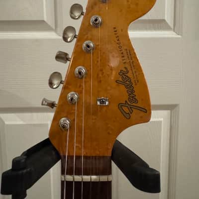 Partscaster Thinline S-Style (Fender Semi-hollow Strat) 2010's - Quilted Amber image 4