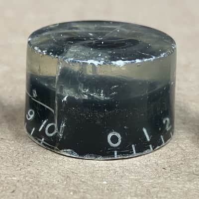 Gibson- tall barrel knobs, set of 3, black, 50's image 2