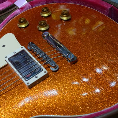 Gibson Custom Shop Dealer Select Murphy Lab '57 Les Paul Orange Sparkle Ultra Light Aged 2024' image 4