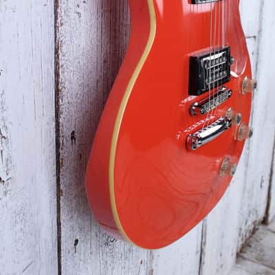 DeArmond M66 Solid Body Electric Guitar Fiesta Red with Hardshell Case image 11