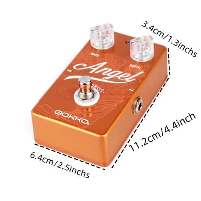 GOKKO GK-23 Angel Chorus Guitar Pedal, Compact Chorus Pedal for Electric Guitar, Classic Modulation Effects Pedal with Rate & Depth Controls, True Bypass Style Guitar Stompbox, 9V DC Center Negative image 5