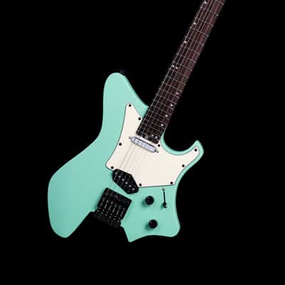 Eart Electric Guitars GW2TP-SE Roasted Mahogany Body Headless Lightweight Guitar,Surf Green image 1