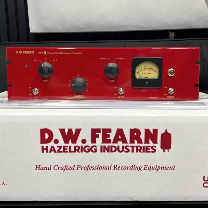 D.W. Fearn VT-1 Single Channel Tube Mic Preamp 2010s - Red image 1
