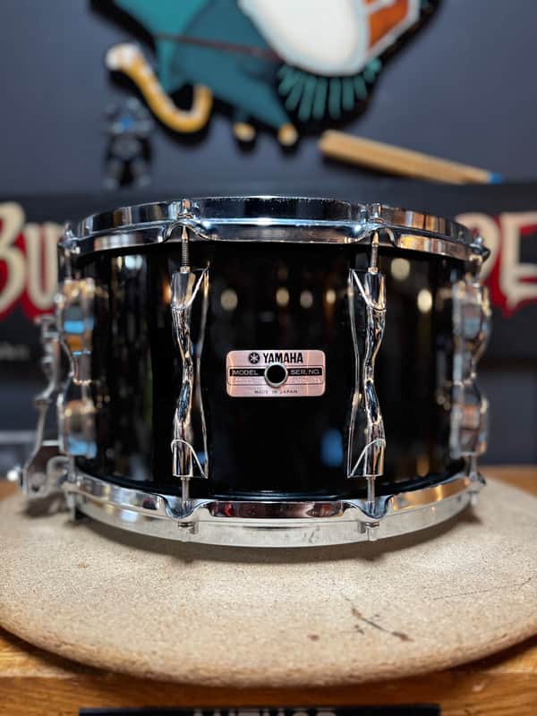 Yamaha Recording Custom 14x8" Snare Drum 1982 - 1991 - Black image 1