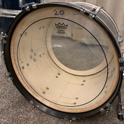 Ludwig No. 987 "Super Beat" Outfit 9x13 / 16x16 / 14x20" Drum Set with Keystone Badges - Blue Sparkle image 5