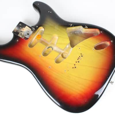 1978 Vintage Fender Stratocaster Sunburst 3-Bolt Hardtail BODY 4.9 lbs STRAT USA 1970s image 8