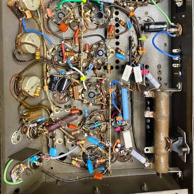 Restored RCA MI-12224 Guitar PA Tube Amplifier 1940s in Grey image 6
