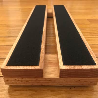 Wood Guitar Pedal Board. 18x6" Red Oak Mini Effects Pedalboard. image 3