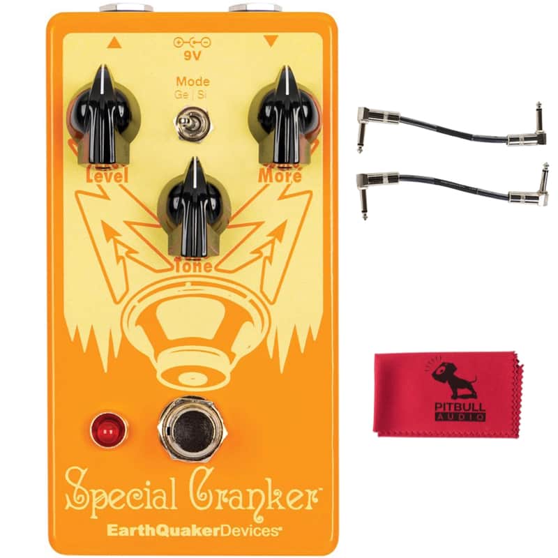 EQD Earthquaker Devices Special Cranker Pedal w/ Cables & Pitbull Audio Cloth image 1