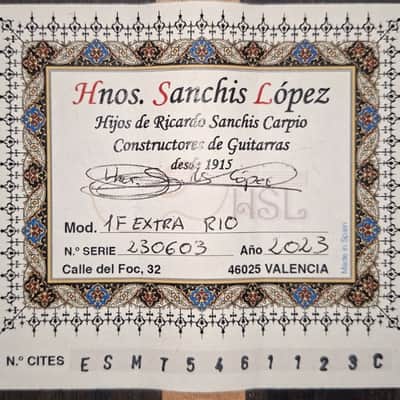 Hermanos Sanchis Lopez 1F Extra Rio 2023 flamenco guitar - Elegant workmanship, explosive bass, and singing trebles - a Flamenca Negra of the highest order! image 17