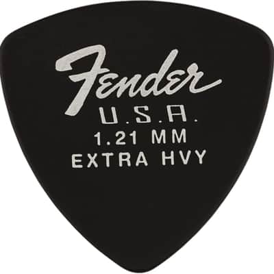 Fender Dura-Tone Delrin 346 Picks - Extra Heavy (12) - BLACK