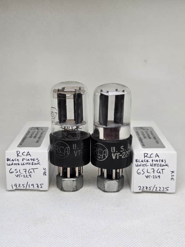 RCA 6SL7GT VT-229 Clear Glass Matched Pair NOS 6SL7 VT229 image 1