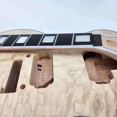 Brio LP-Style 5/8" thick Flame Maple Top, Mahogany Body & Neck Floyd Rose image 12