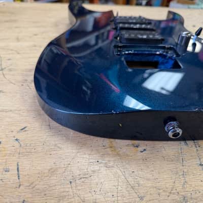 Used Ibanez RG1570 Prestige Team J. Craft Electric Loaded Guitar Body 2002 - Mirage Blue Made in Japan image 11