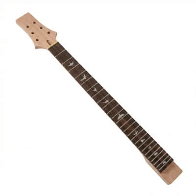 Mahogany Guitar Neck with Rosewood Fingerboard and Bird Inlays, 24 Frets image 1