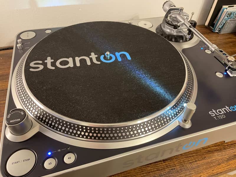Stanton T.120 - DJ Turntable - 3 Speed Direct Drive - Silver / Black image 1
