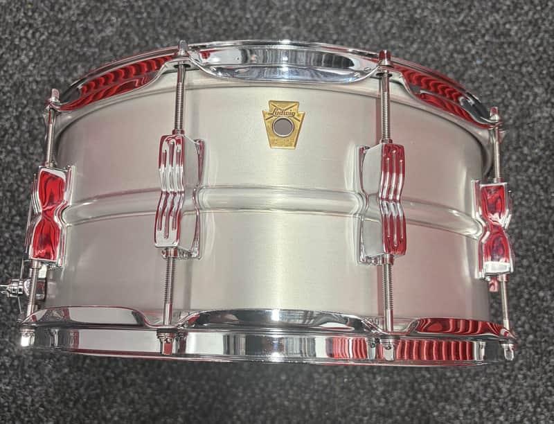 Ludwig Acrolite 6.5"x14" P86 throwoff snare drum - Aluminum image 1