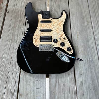 N/A Brand unbranded loaded fender squier Stratocaster Strat body project - Rail pickups Black image 4