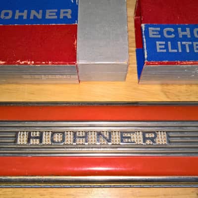 Hohner ECHO ELITE 1930s Chrome/Red/Blue image 1