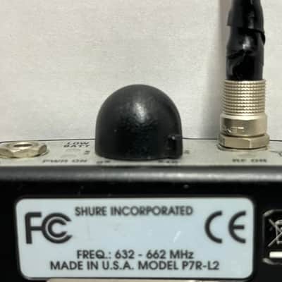 Shure Model P7R-H3 Receiver Beltpack H3 Band: 632-662 MHz for PSM 700 Wireless In-Ear IEM Personal Monitoring Systems PSM700 image 3