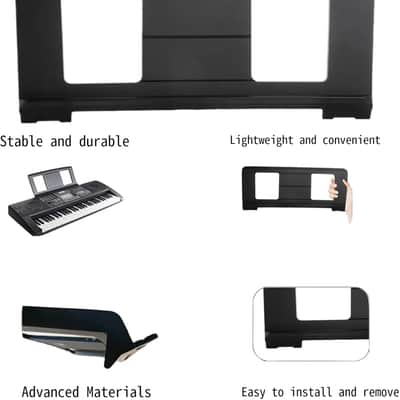 Music Stand for Sheet Music, Compatible with Yamaha Music Sheet Stand,KB/PSR/YPT/KBP/P/DGX/NP Series Keyboard Music Score Stand, Stable And Durable, Keyboard Sheet Music Stand with 4 Music Book Clip image 4