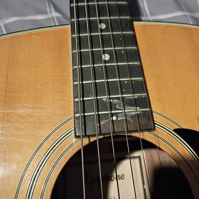Epiphone PR-325 1988 Natural Acoustic Guitar MIK Rare Headstock Vintage image 4